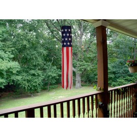 In the Breeze Stars and Stripes Printd Star Windsock, 6" x 40",4114