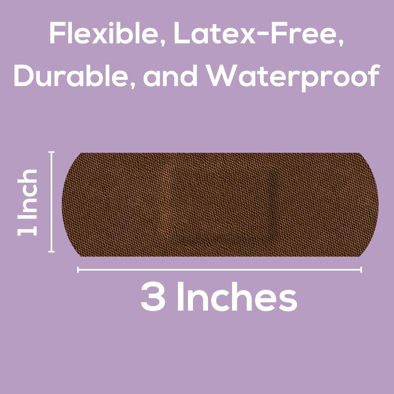 Tru-Colour Skin Tone Shade Fabric Bandages (100 Count) – Flexible,
