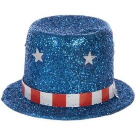 Hobby Lobby HL Craft Supply - Red White Blue Miniature Glitter Uncle Sam Hats  6pc Set
