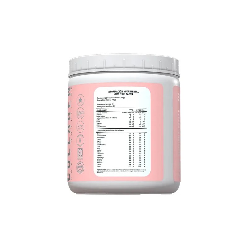 Amz Colageno Hidrolizado Con Vitamina C 500g 50 Serv