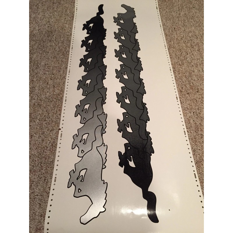 Ford Mustang Running Horse Decals 4"x35.5"