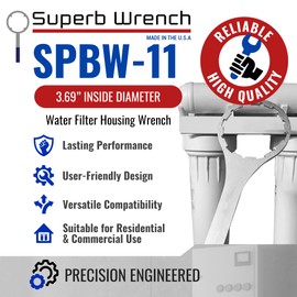 Superb Wrench SPBW-11 Water Filter Wrench, 3.69 In, Compatible with GE WX5X140 Water Filter Housing