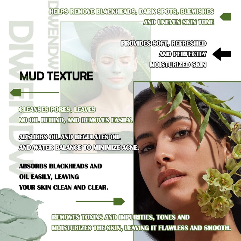 DWDiWen 2PGreen Tea Mud Mask