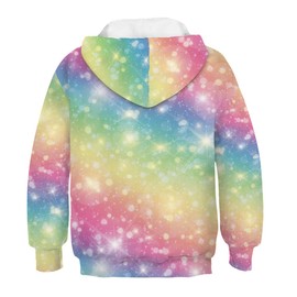 Ainuno Unicorns Gifts for Girls Age 6 size 5-6 7/8 Years,Unicorn Hoodie Big Girls Rainbow Hooded Sweatshirts Kids Cute Hoodies Oversized Hoody Funny Anime Hoodie Pullover with Pockets 3D Lightweight