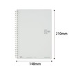 Kokuyo SV338W-W Notebook, Soft Ring, 80 Sheets, A5, Plain, White