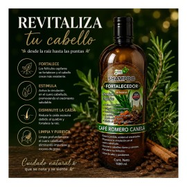 Shampoo Café Romero Y Canela Vida Natural Fortalecedor 1l