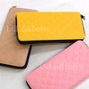 Lulu & berry Women's Long Wallet, Quilting, Zip Around Leather,