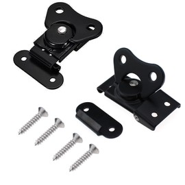 Maxmoral 2pcs Stainless Steel Twist Latch 1.44x2.11 inches Butterfly Lock with Retainer for Suitcases, Wooden Box, Instruments, Equipment Boxes, Black