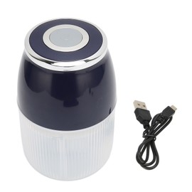 Electric Garlic Chopper 3 Blade Powerful Motor Multifunctional Food Processor USB Charging Silent Garlic Chopper for Meat Dark Blue Silver Plated