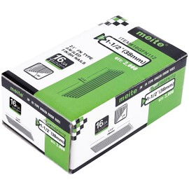 meite 16 Gauge Angled Finish Nails 1-1/2-Inch 20-Degree Galvanized Finishing Nails for Electric or Pneumatic Nailer Guns - Perfect for Window Trim, Cabinet Building and Other DIY Projects (2,000 PCS)