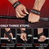 TECEUM Lifting Wrist Straps with Neoprene Padding Support – Black