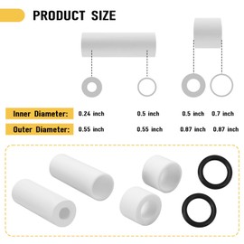 Pressure Washer Sandblasting Nozzle Replacement for Tool Daily 5000 PSI Sandblasting kit Ceramic Power Washer Sand Blaster Nozzle Tips Wet Abrasive Sandblaster Attachment Parts(2 Pack)