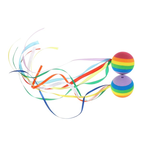 Alipis 2pcs Car Antenna Decoration Balls with Ribbon Stylish Topper