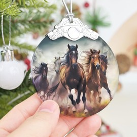 2024 Ornaments for Christmas Tree, Christmas Ornament, Stained Glass, Holiday Decor, Christmas Tree Decoration, Gift Christmas 2024, Gift Idea, Gift Exchange, Gifts for Friends - Horse
