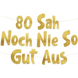 80th Birthday Banner 80 Never Looked So Good 80th Birthday Party Supplies