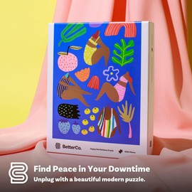 BetterCo. Happy Red Rainbow Puzzle, Jigsaw Tiles for Arts and Craft, Recreation Toy for Kids and Adults, Home Room Office Decor, Assorted Gradient Colors - 1000 Pieces Box Set