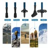 2 Bastón Trekking Plegable Ligero Senderismo Caminar Escalar Azul