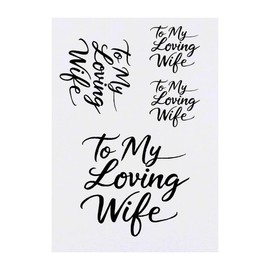 Azeeda 4 x 'An meine geliebte Frau' Temporäre Tattoos - Wasserfest, Hautfreundlich & Ungiftig · Transfers in Verschiedenen Größen (TO00080376)