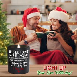 TEEZWONDER Valentines Day Gifts for Her Him - Long Lasting Vanilla Lavender Candle 10 Oz - Romantic Anniversary Wedding Birthday Valentines Gifts for Women Men, Girlfriend Boyfriend Gift Ideas