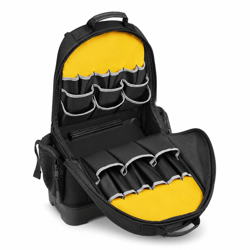 Heavy-Duty Tool Backpack for Jobsite Storage – Multi-Pocket Organizer with