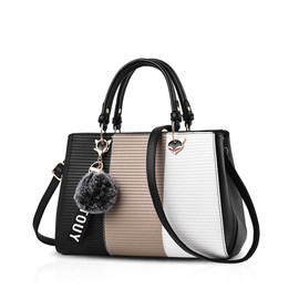 NICOLE & DORIS Fashion Women Handbags Tote Bag for Ladies Shoulder Bag Crossbody Bag Messenger Bag PU Leather Classic Design Khaki