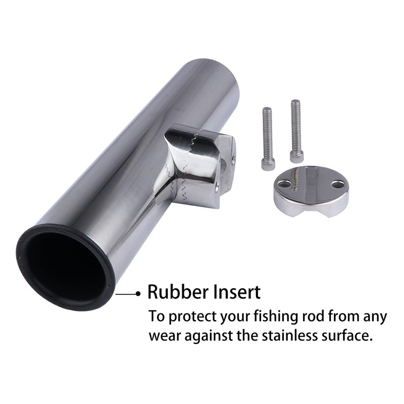 Fishing Rod Holders for Boat, 2 Pack Stainless Steel Rail