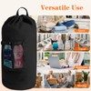 Canvas backpack laundry bag, laundry backpack with shoulder straps and