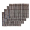Set of 4 Bamboo Placemats, 30 x 40 cm, Brown/Beige
