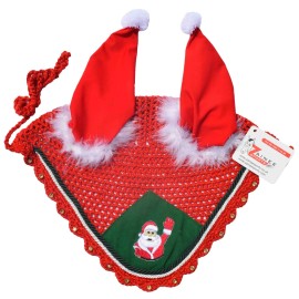 ZAINEE SPORTS Christmas Horse Gift Santa Claus All purpose English saddle pad Set - COB, ALL PURPOSE