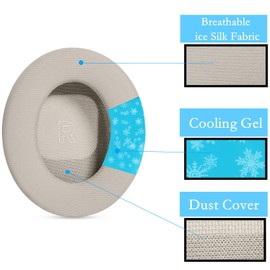 YunYiYi Cooling Gel Replacement Earpads Compatible with Bose QuietComfort Ultra Headphones Ear Cushions with Breathable Ice Silk Fabric Memory Foam Earcup Parts (Gold)