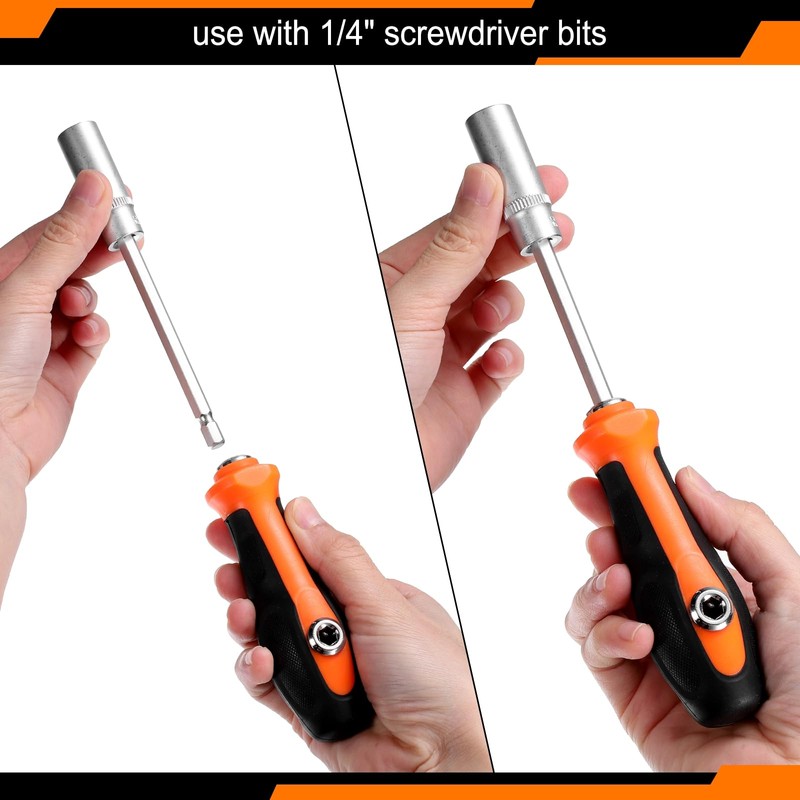 sourcing map SL5/PH2 Double-Ended Screwdriver Bit 1/4" Metric Power Nut