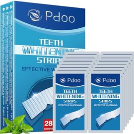 Teeth Whitening Strips 14 Treatments - No-Slip Whitening Strips - Fast Teeth Whitening Result in 7 Days - Whitening Kit for Coffee, Wine Stains Removal