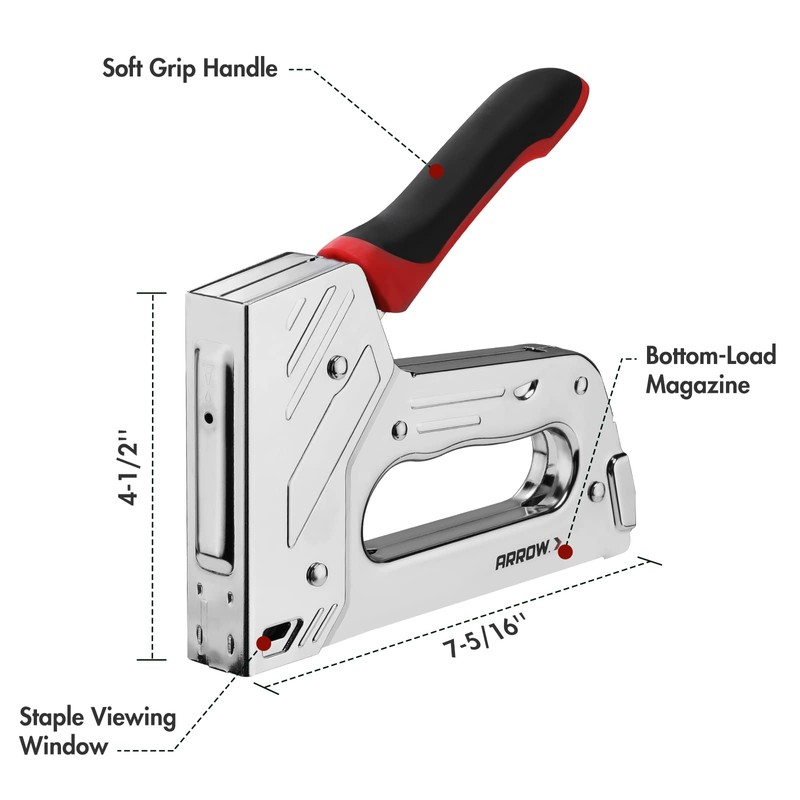 Arrow T55BL Staple Gun Kit, Heavy Duty Manual Stapler with