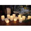 DRomance Velas votivas LED parpadeantes sin llama, control remoto y