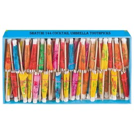 SHATCHI 72/144 Umbrellas Wedding Summer Party Food Drink Decorations Picks Sticks Cocktail Accessories & Cocktail, Assorted, 144Pcs