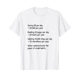 Motivational Small Habits Quote | Inspirational Daily Habits T-Shirt