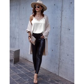 Ekouaer Women's 2 PCS Silk Satin Tank Top Lace Cami Spaghetti Strap Top Camisoles