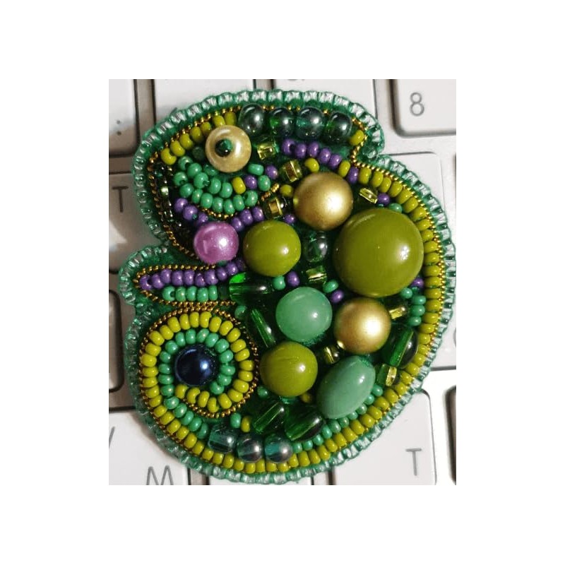 Crystal Art Beadwork kit for Creating Brooch BP-266C Chameleon
