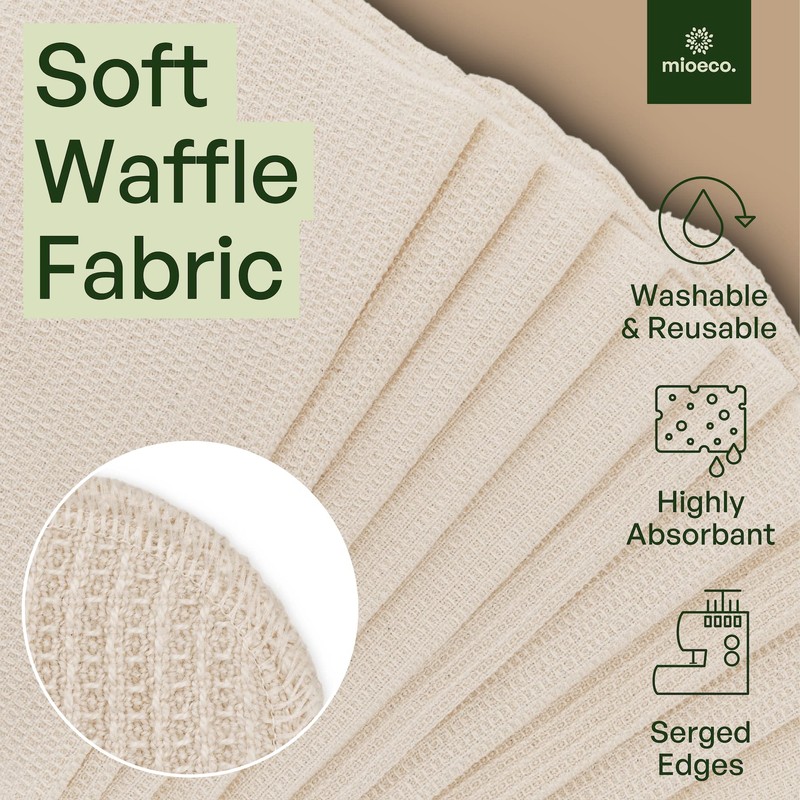 20 Pack Reusable Paper Towels Washable - Nature Friendly -