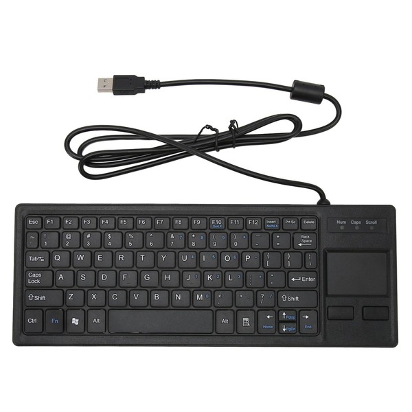 Compact Touch Keyboard, Wired Keyboard with Touchpad, HUB Function, X