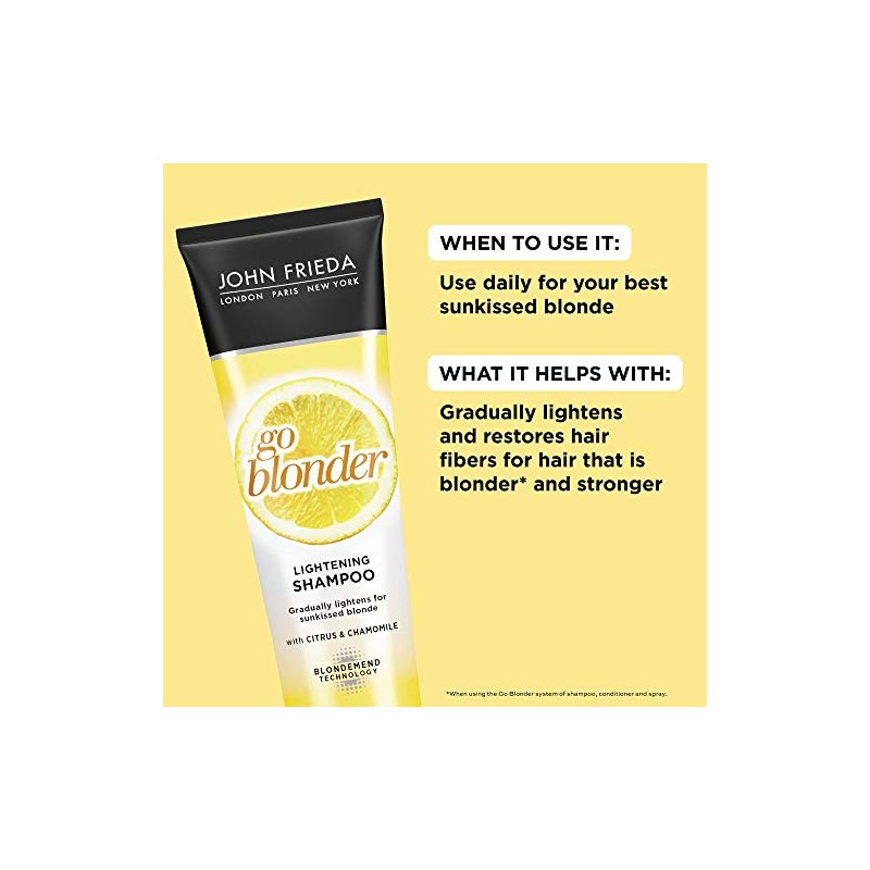 John Frieda Sheer Blonde Go Blonder Lightening Shampoo, 8.3 Ounces