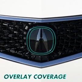 Superposición de apagón de eliminación de cromo para anillo emblema delantero Acura TLX 2018-20