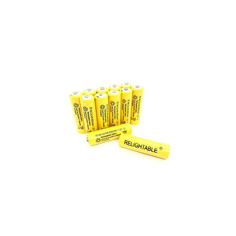 Relightable NiCd AA/AAA 600mAh 1.2V Rechargeable Batteries for Solar Lights,