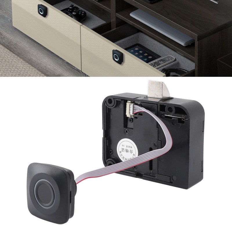 Fingerprint Cabinet Lock Anti Theft Ultra Thin Panel Smart Biometric
