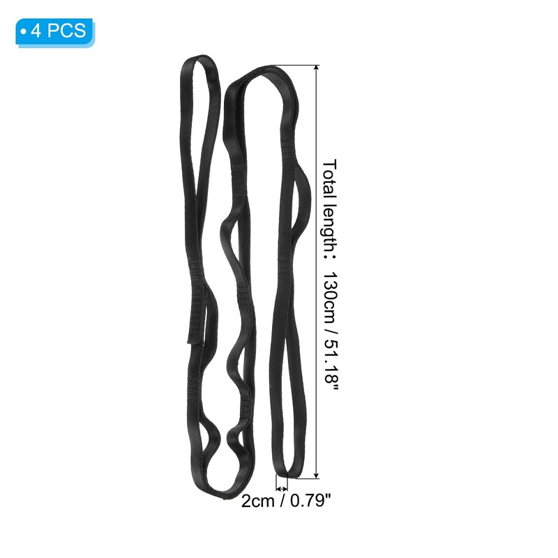 PATIKIL 51 Inch Daisy Chain Straps, 4 Pack Strong Climbing