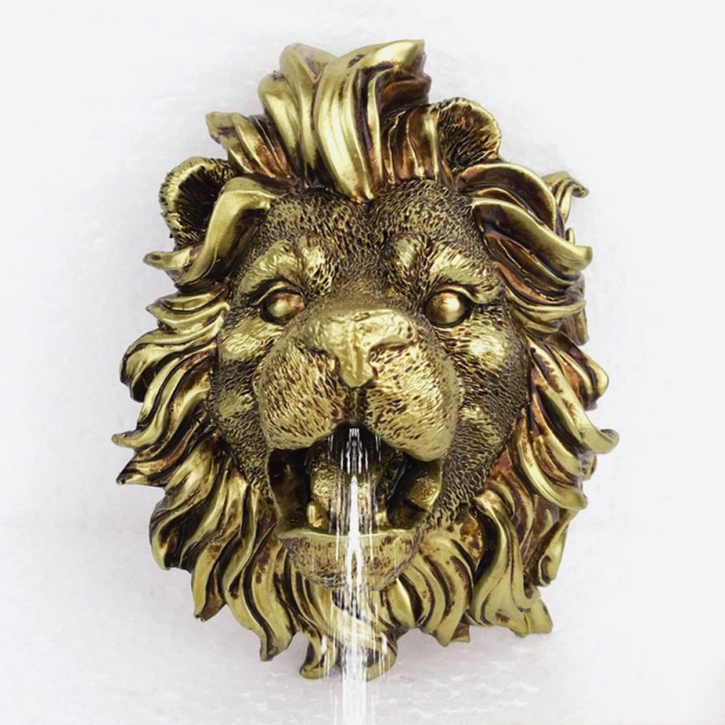 YARNOW Lion Head 3-Piece Pond Fountain Nozzle Set - Gray