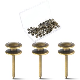 Hotop 25 Pieces Double Headed Picture Hangers Nails Small Head Hanging Nails Picture Photo Hanging Hook Pins Decorative Nail Hook Hangers for Home Office School (Bronze) as shown MY-Hotop-11068