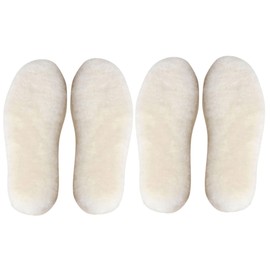 FRCOLOR 2pairs Warm Wool Insoles Thick Comfortable Shoe Liners for Boots Shoes Reusable Insulation for Cold Weather for Outdoor Indoor Use