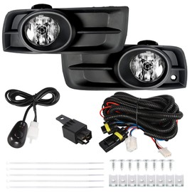 WFLNHB Fog Lights Assembly Replacement for 2010-2014 Chevy Cruze with Bulbs & Harness Switch Kit Driving Lamps Fog Lights Driver and Passenger Side
