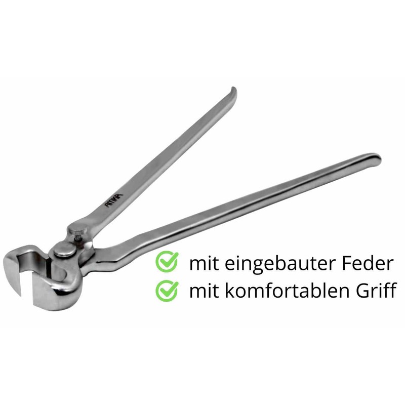 AMKA Hoof Pliers with Spring 14 Inch Hoof Cutter Stainless